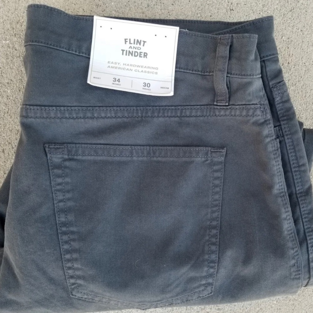 Men's FLINT AND TINDER 5-Pocket Cotton "STRAIGHT FIT" Pants 34x30